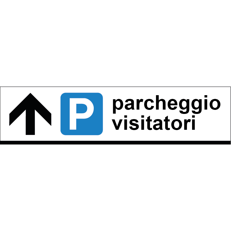 Parcheggio visitatori - freccia