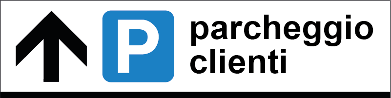 Parcheggio clienti - freccia