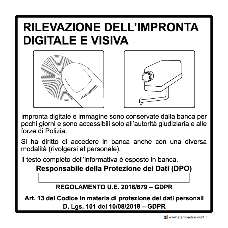 Rilevazione dell'impronta digitale e visiva