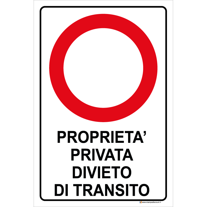Proprietà privata divieto di transito