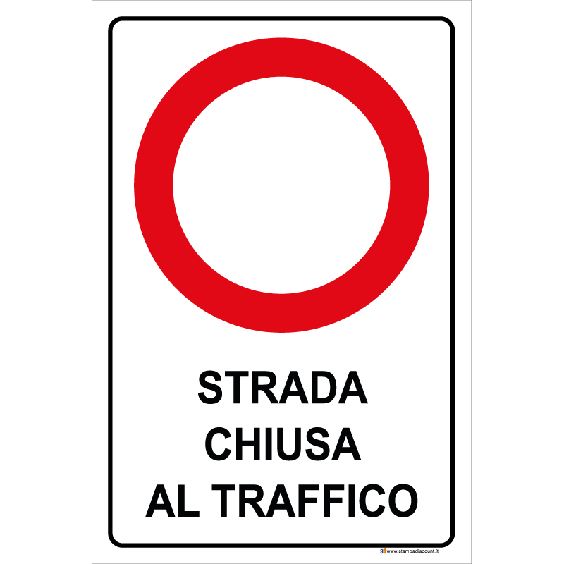 Strada chiusa al traffico