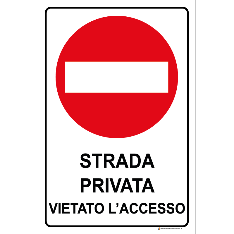 Strada privata vietato l'accesso