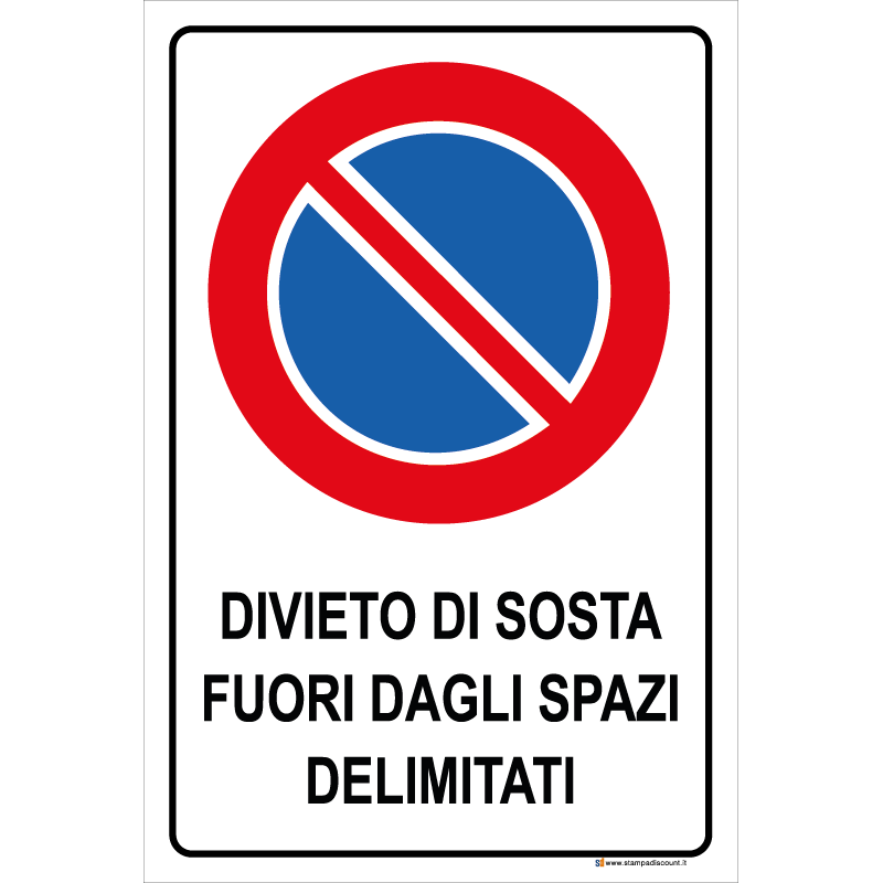 Divieto di sosta fuori dagli spazi delimitati