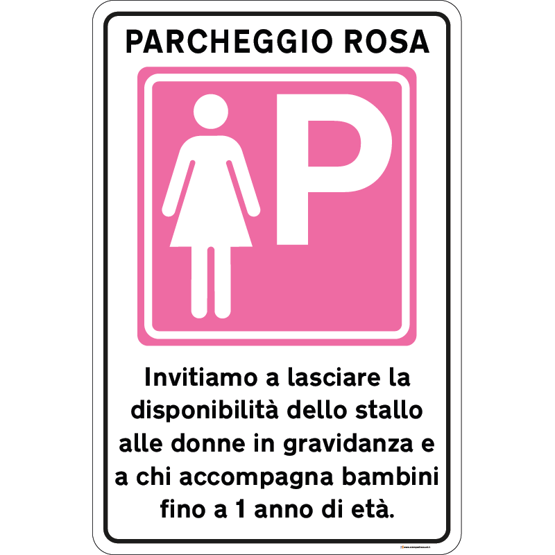 Parcheggio Rosa - Donne in gravidanza o bambini fino a 1 anno