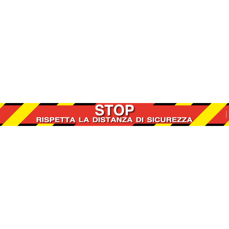 Striscia - STOP - Rispetta la distanza di sicurezza - cod. 700301