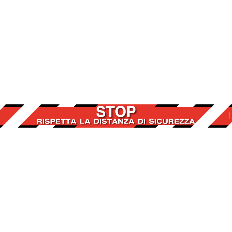STOP - Rispetta la distanza di sicurezza - Rosso - cod. 700305