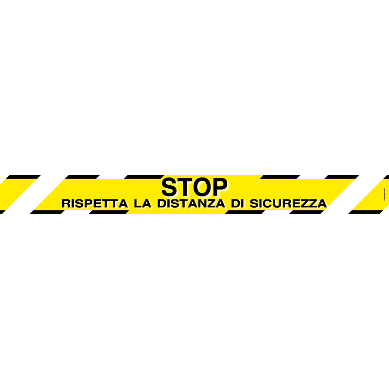 STOP - Rispetta la distanza di sicurezza - Giallo - cod. 700306