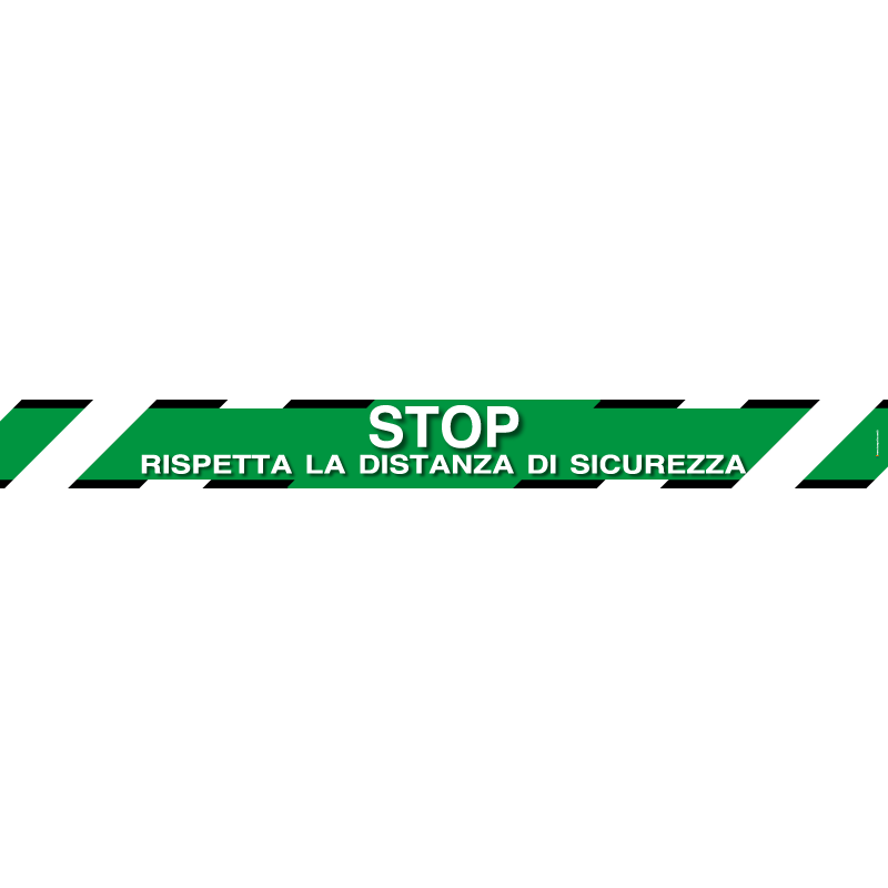 STOP - Rispetta la distanza di sicurezza - Verde - cod. 700307