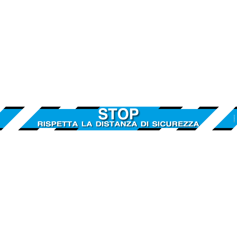 STOP - Rispetta la distanza di sicurezza - Blu - cod. 700308