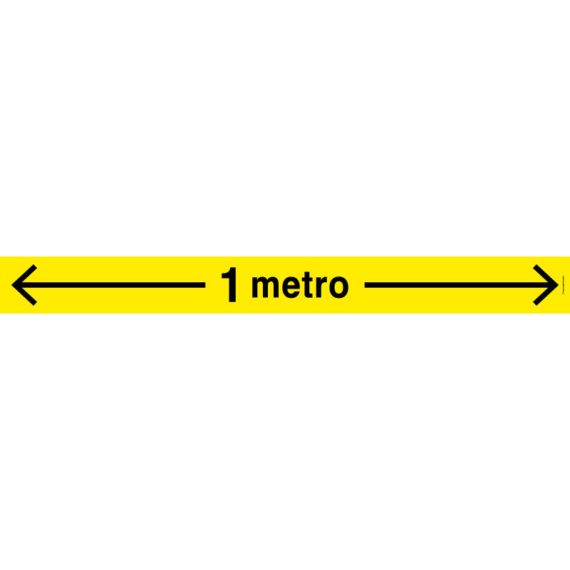 1 metro - Orizzontale - Giallo - cod. 700310