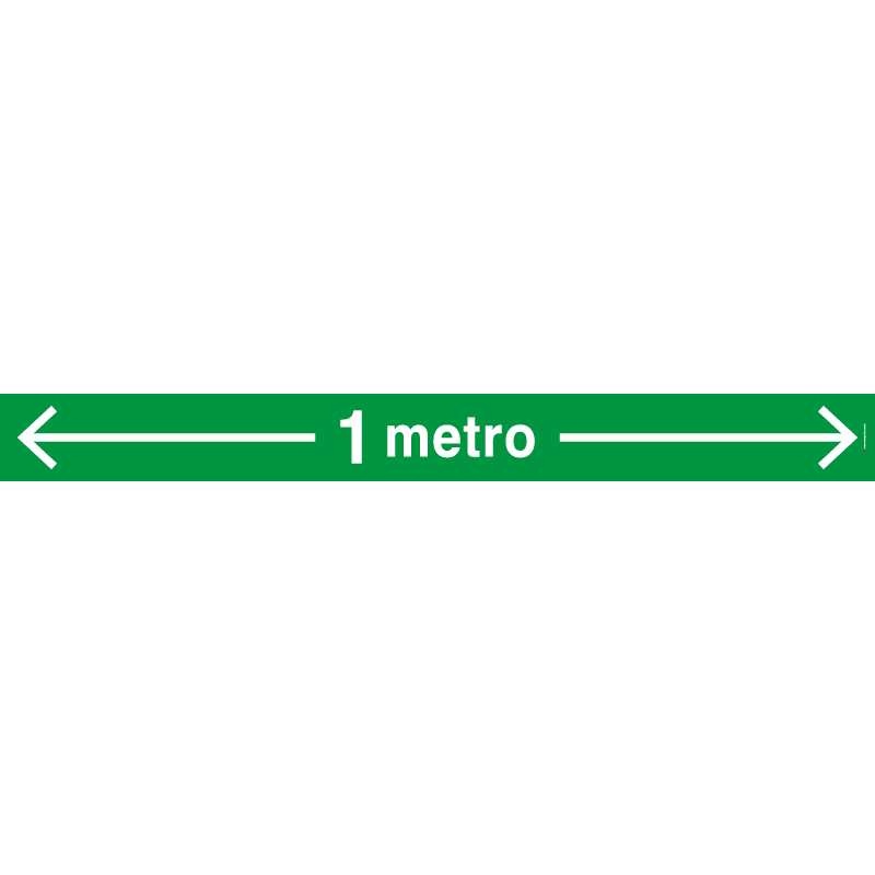 1 metro - Orizzontale - Verde - cod. 700311