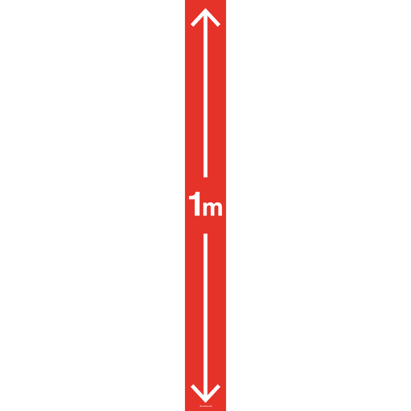 1 metro - Verticale - Rosso - cod. 700313
