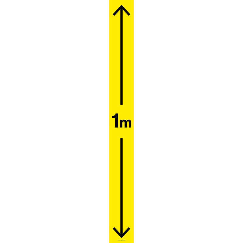 1 metro - Verticale - Giallo - cod. 700314