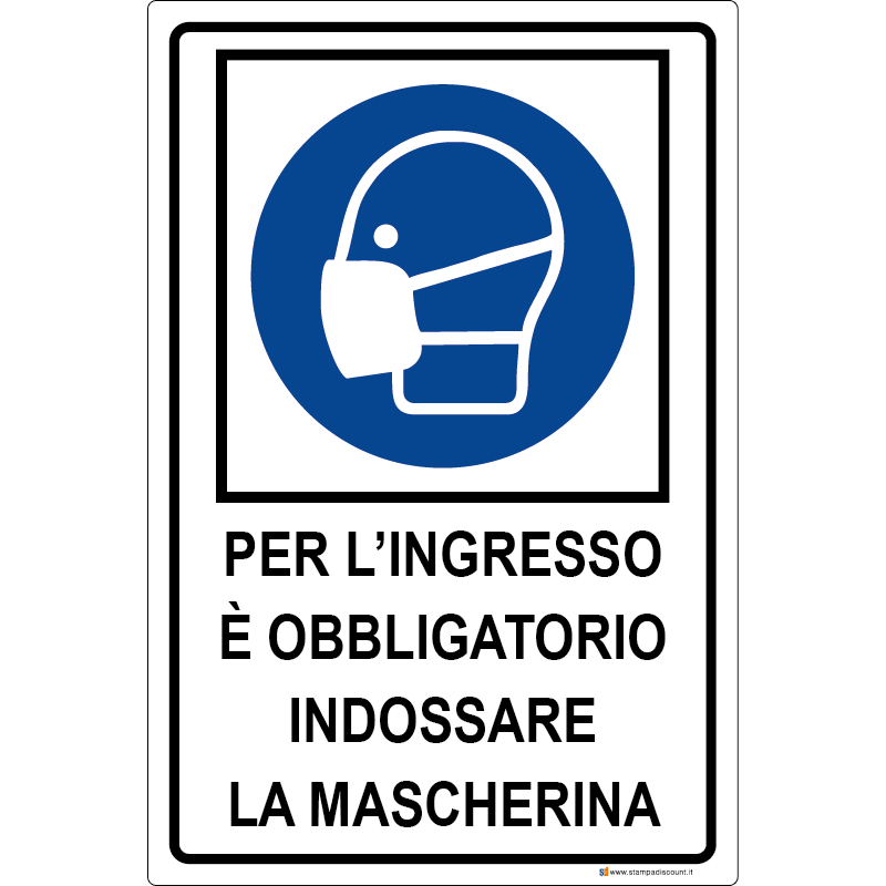 Per l’ingresso è bbligatorio indossare la mascherina - cod. 700003