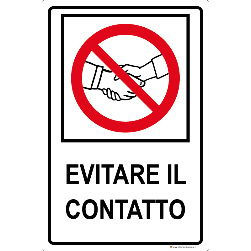 Vietato darsi la mano - Evitare il contatto - cod. 700012