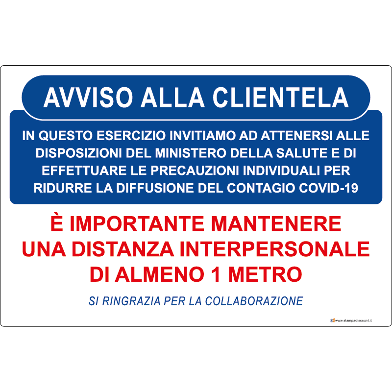 Avviso alla clientela - cod. 700019