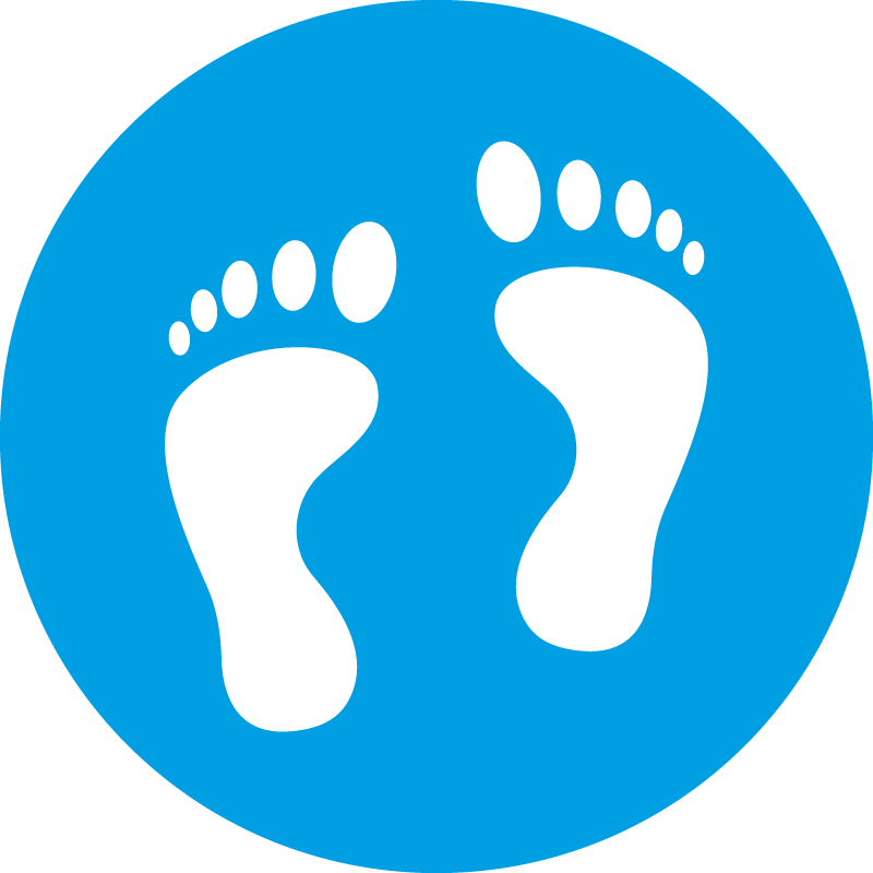 Calpestabile - Orme piedi nudi - Blu - cod. 700212