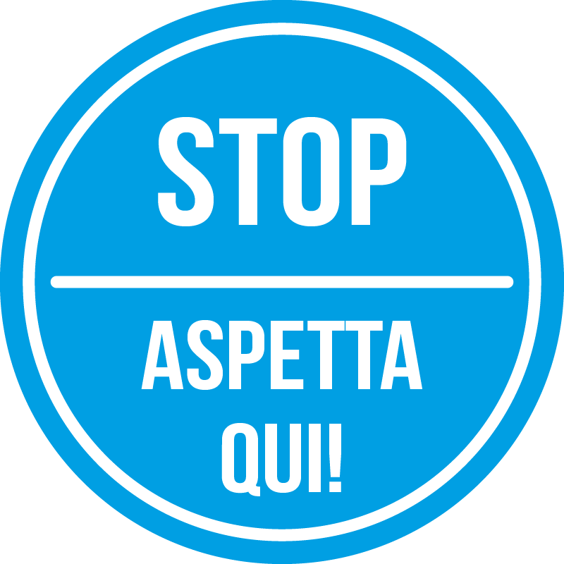STOP - Aspetta qui! - Blu - cod. 700224