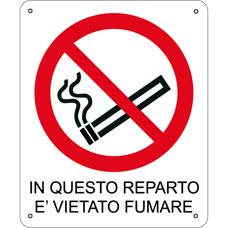 In questo reparto è vietato fumare verticale