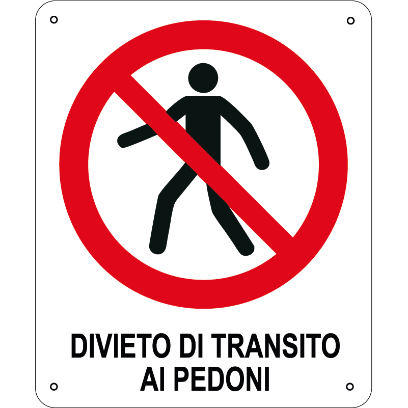 Divieto Di Transito Ai Pedoni Stampa Discount