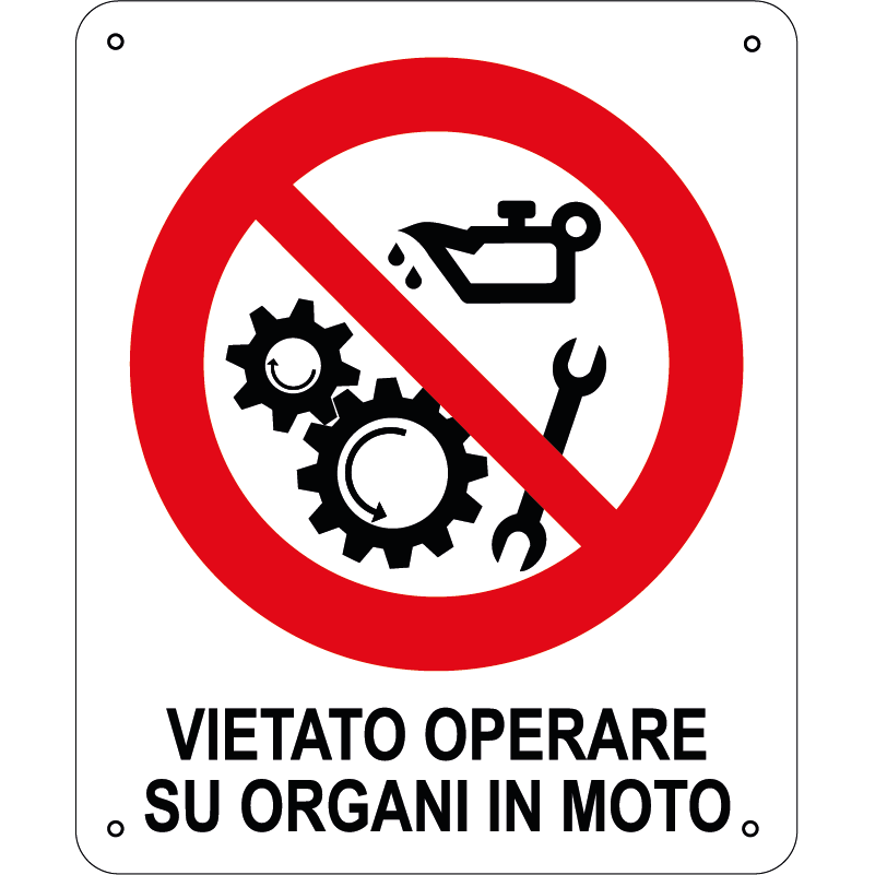 Vietato operare su organi in moto verticale