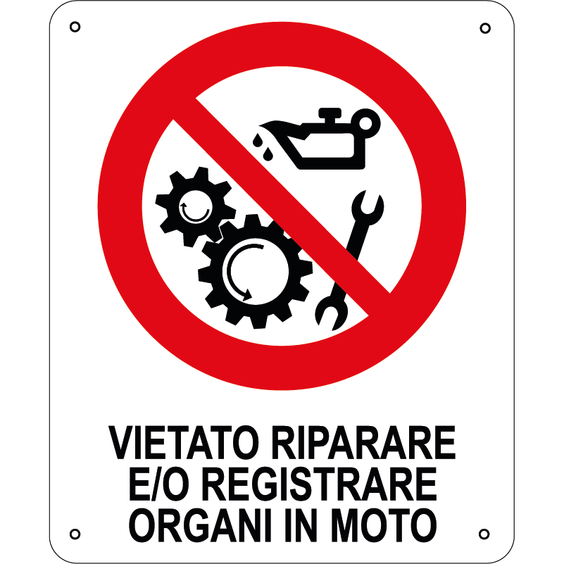 Vietato riparare e-o registrare organi in moto verticale