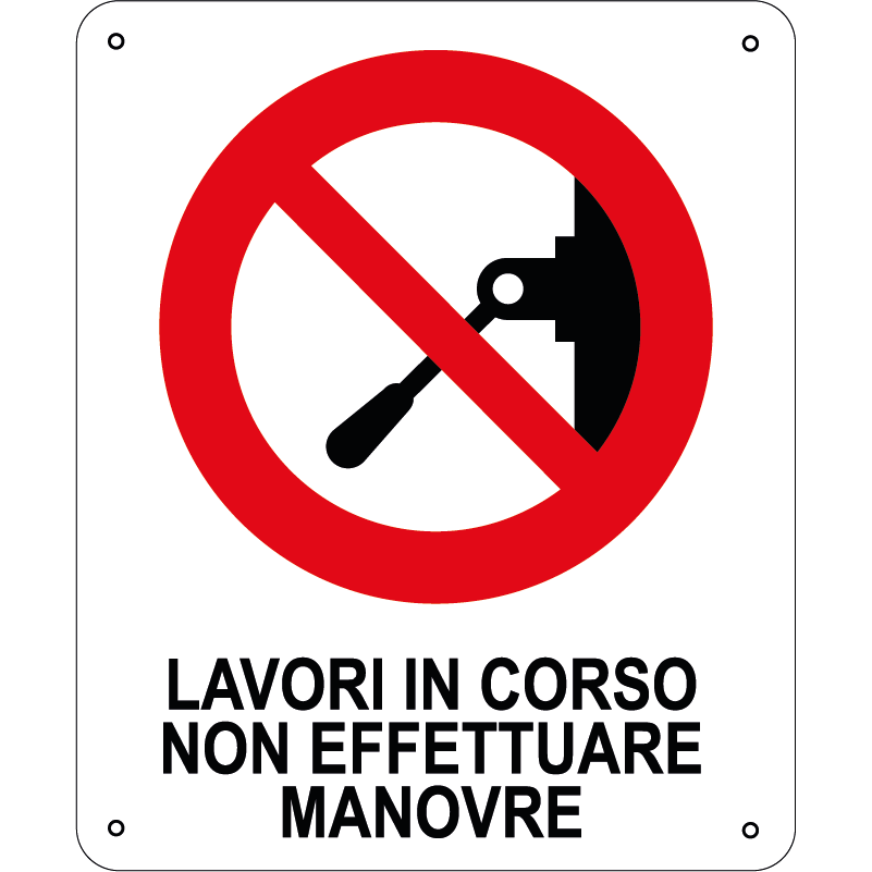 Lavori in corso non effettuare manovre verticale