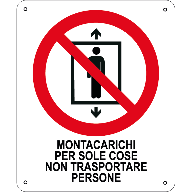 Montacarichi per sole cose non trasportare persone verticale