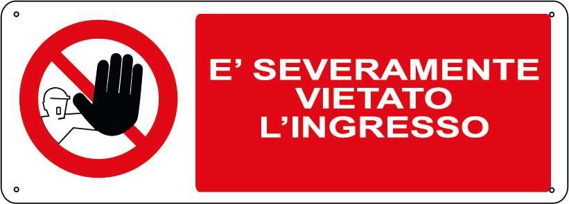 E' severamente vietato l'ingresso orizzontale