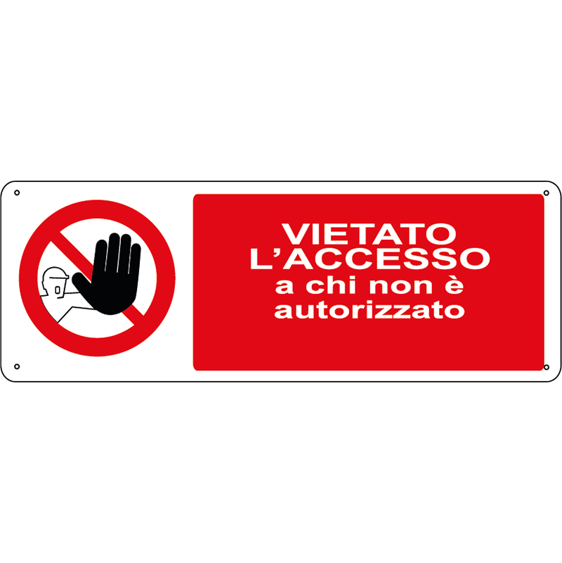 Vietato l'accesso a chi non è autorizzato orizzontale