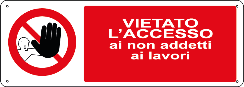 Vietato l'accesso ai non addetti ai lavori orizzontale