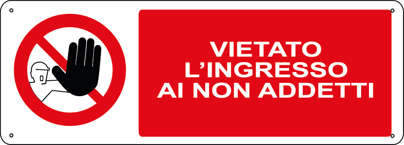 Vietato l'ingresso ai non addetti orizzontale