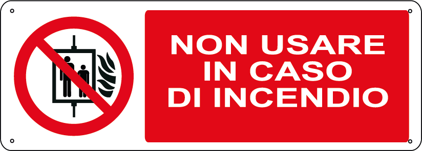 Non usare in caso di incendio orizzontale