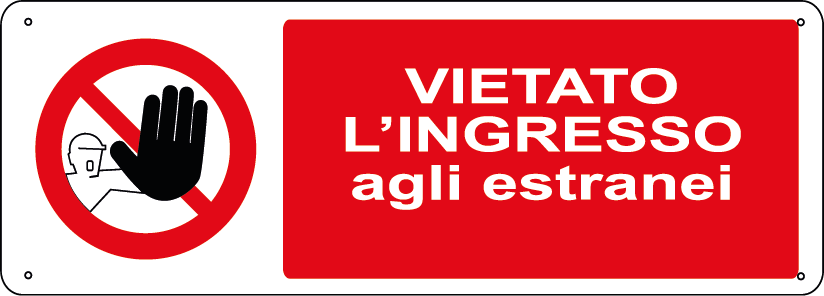 Vietato l'ingresso agli estranei orizzontale