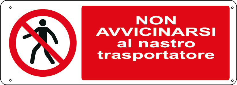 Non avvicinarsi al nastro trasportatore orizzontale
