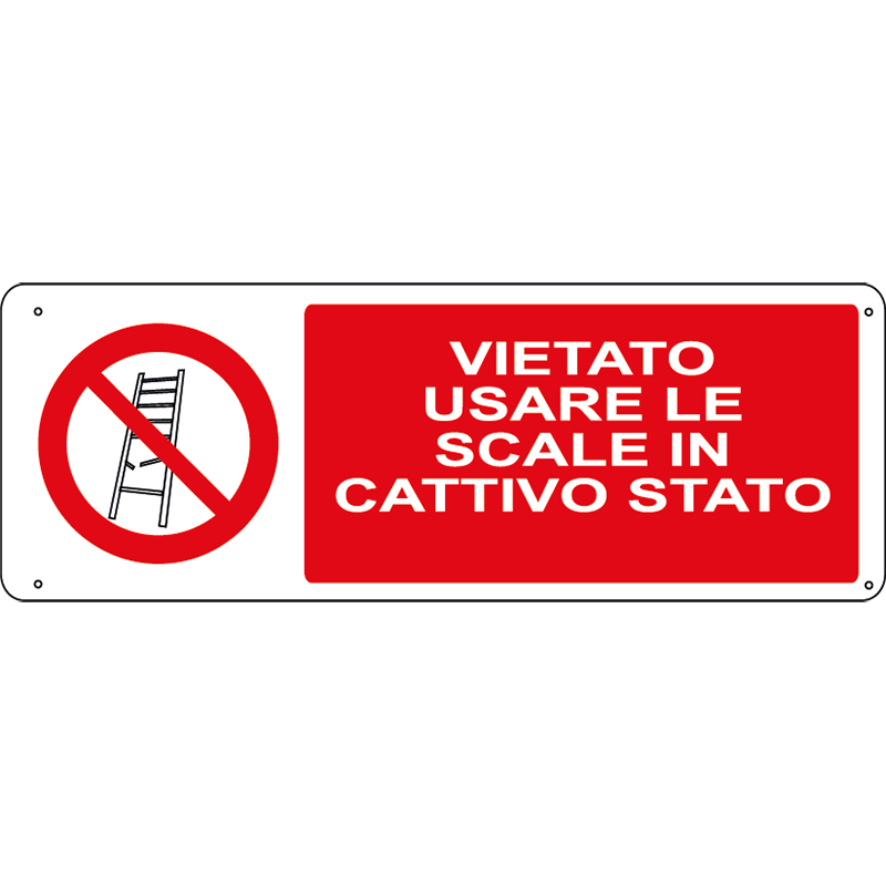 Vietato usare le scale in cattivo stato orizzontale