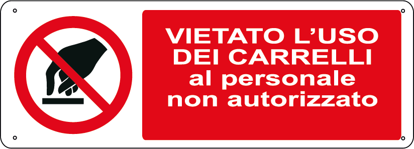 Vietato l'uso dei carrelli al personale non autorizzato orizzontale