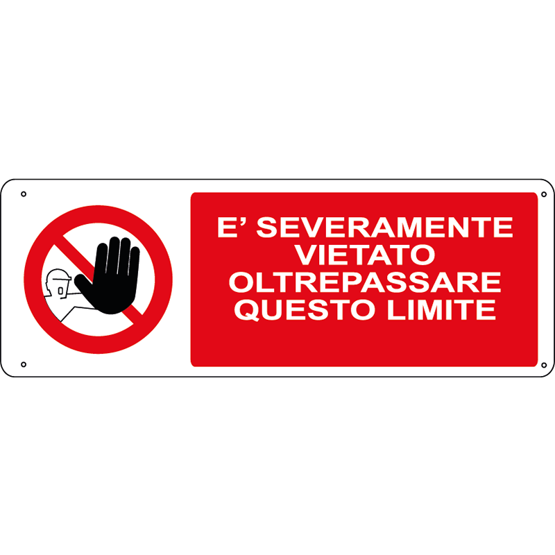 E' severamente vietato oltrepassare questo limite orizzontale