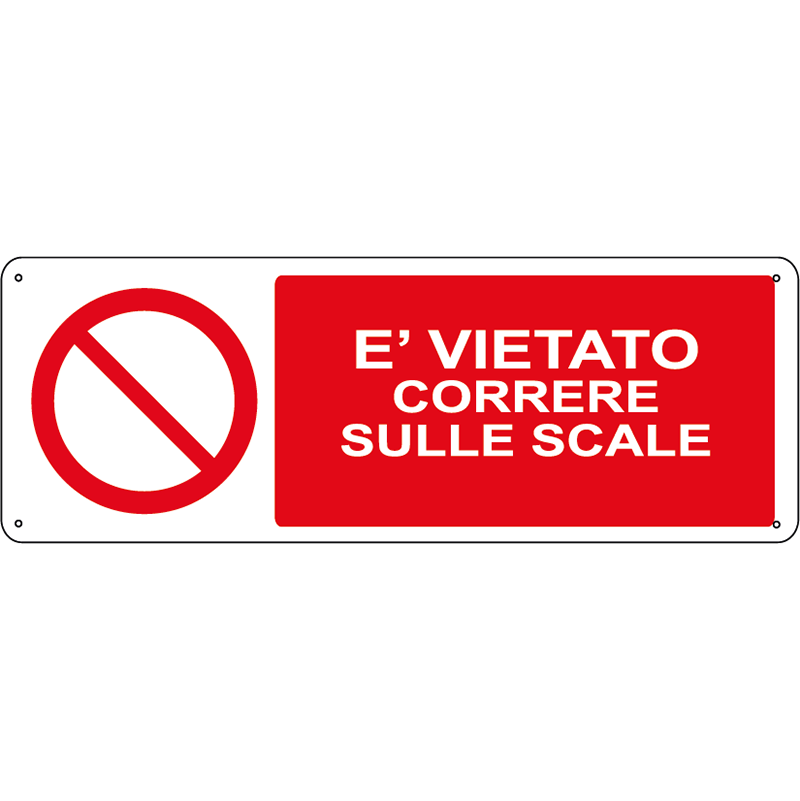 E' vietato correre sulle scale orizzontale