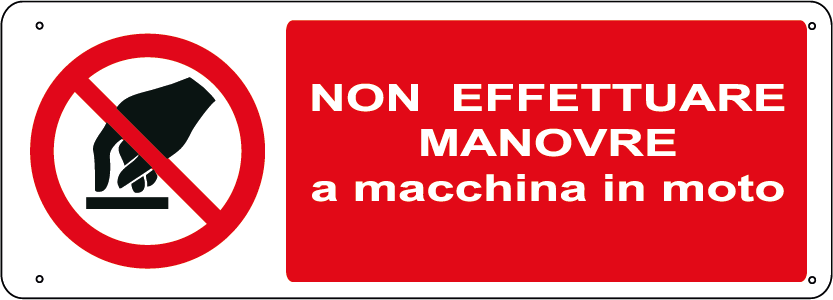 Non effettuare manovre a macchina in moto orizzontale