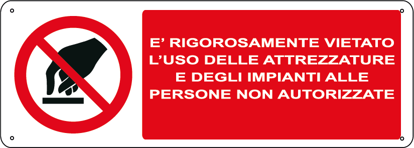 E' rigorosamente vietato l'uso delle attrezzature e degli impianti alle persone orizzontale
