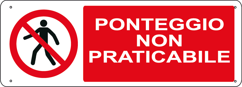 Ponteggio non praticabile orizzontale