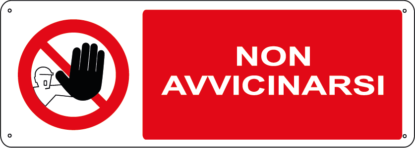 Non avvicinarsi orizzontale