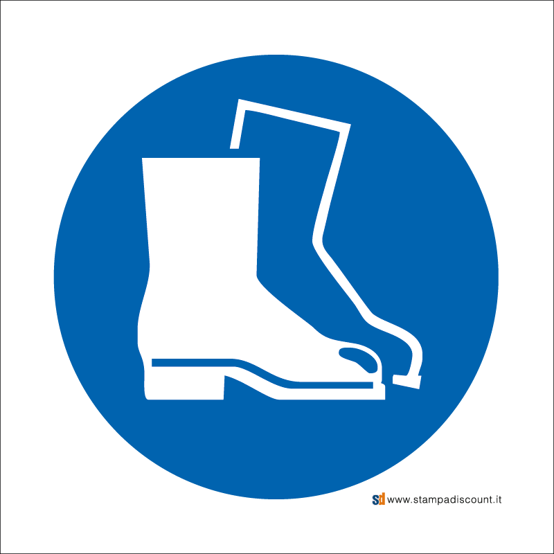 Obbligatorio indossare le calzature di sicurezza - Bordo Macchina