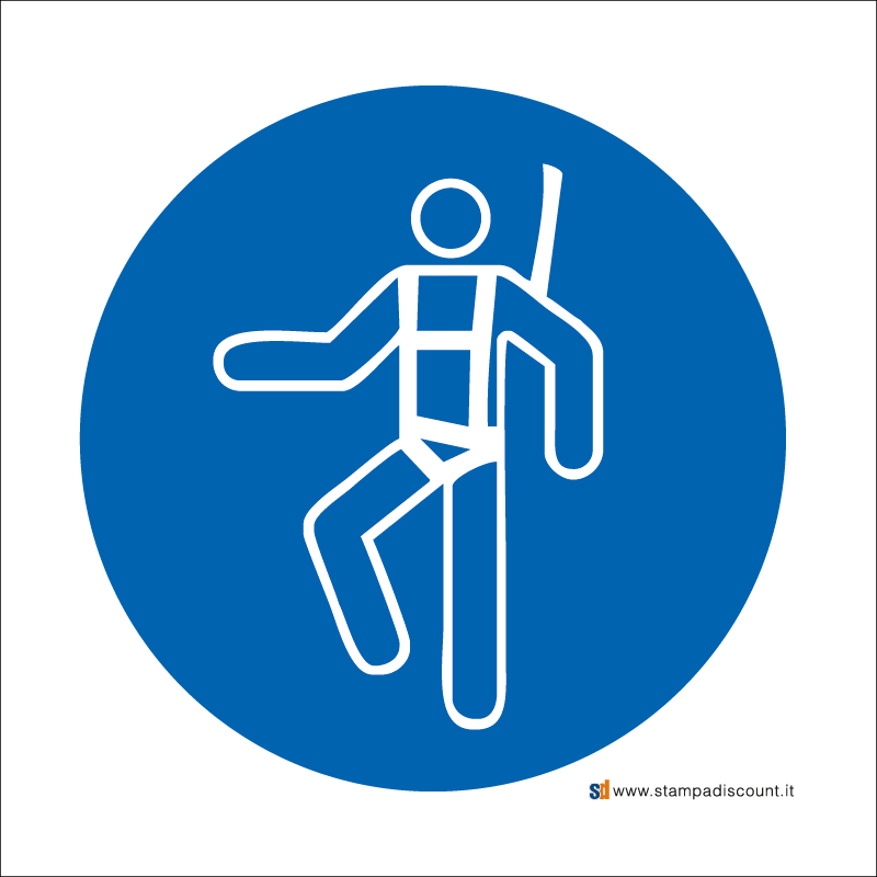 Obbligatorio indossare l'imbracatura di sicurezza - Bordo Macchina