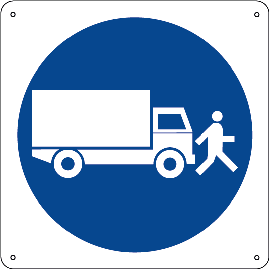 Obbligatorio procedere a passo d'uomo - Quadrato cod. 90018