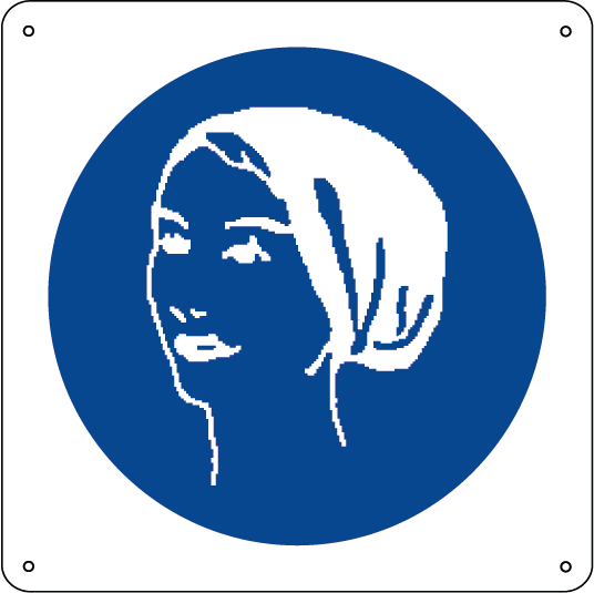 Obbligatorio indossare la cuffia raccoglicapelli quadrato