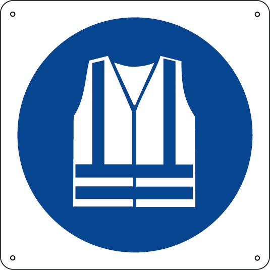 Obbligatorio indossare indumenti ad alta visibilità quadrato