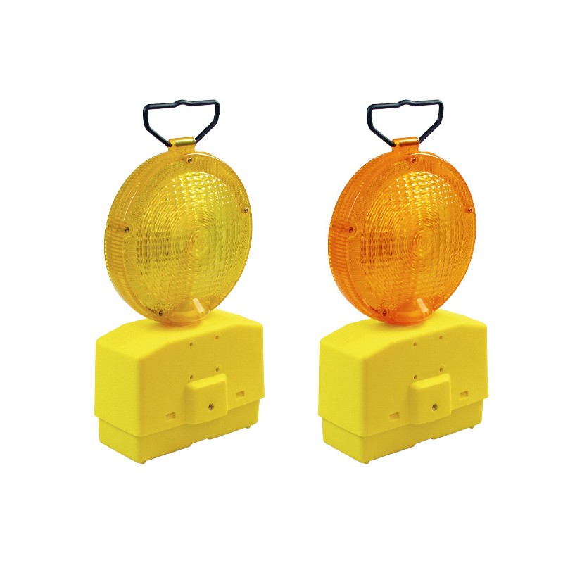 lampada a led da cantiere ambra o rosso