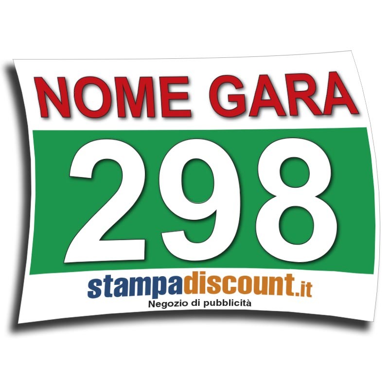 Pettorali Gara in PVC Adesivo